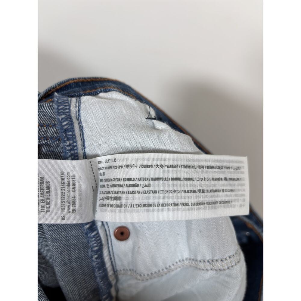 Abercrombie 90s Slim Straight Jeans Womens 32 14XL Curve Love Blue High Rise - Picture 4 of 4